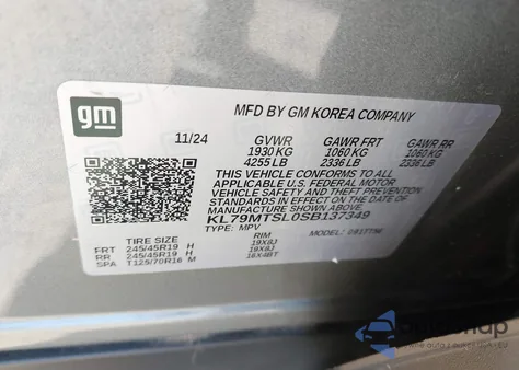 2025 Chevrolet Trailblazer Fwd Rs из США, поврежденный, VIN KL79MTSL0SB137349